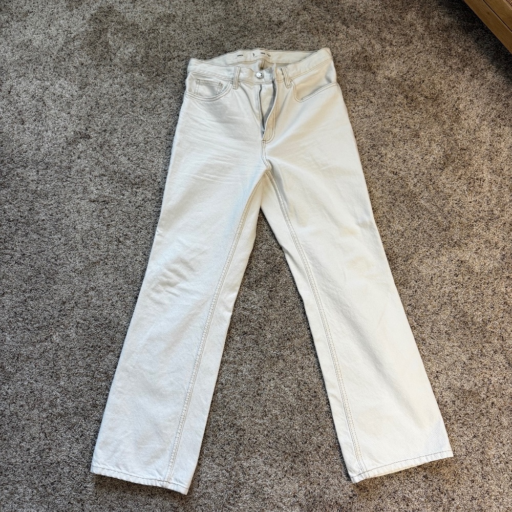 Mango Mid-Rise Straight Matilda Jeans Size 8